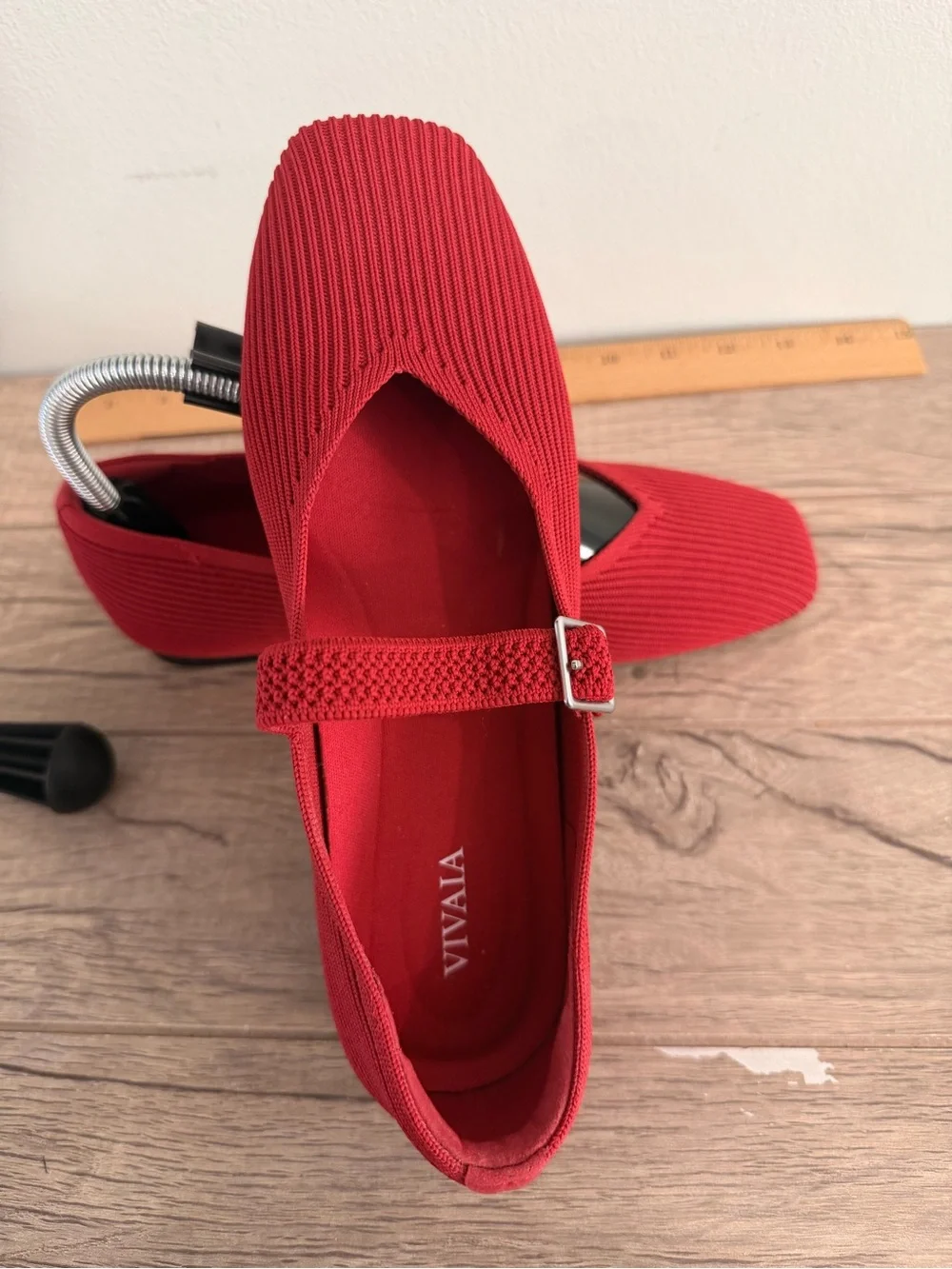 Vivaia Margot Mary Jane Flats Square Toe Ballet Navy BLUE Size 6.5(37)Comfort